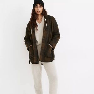 Madewell Plaid Sweater Coat
